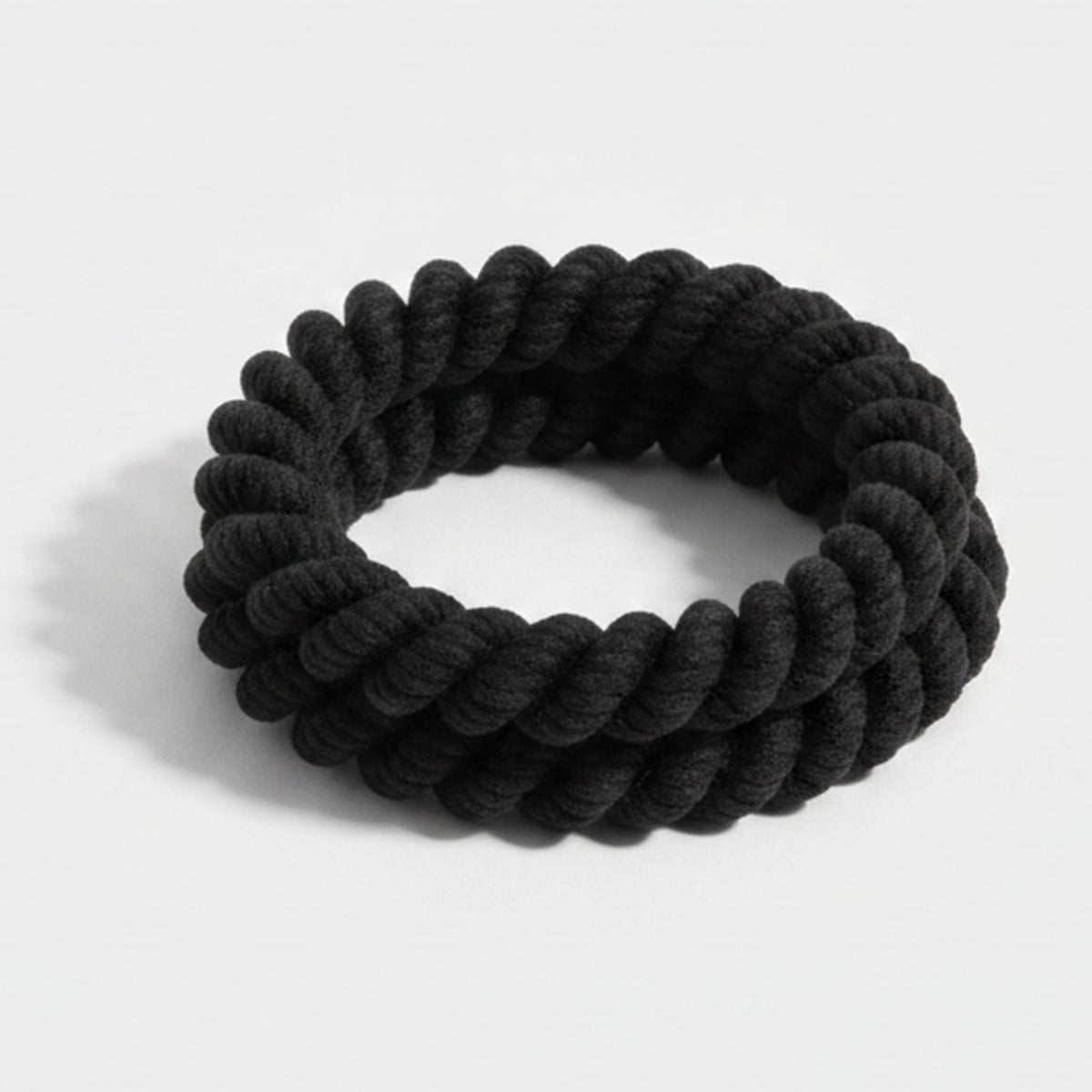 Black Textured Bubble Scrunchie Hair Tie – hair accessories (view 1)