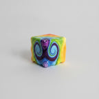 Trippy Eyes Squishy Cube - Fluid Rainbow