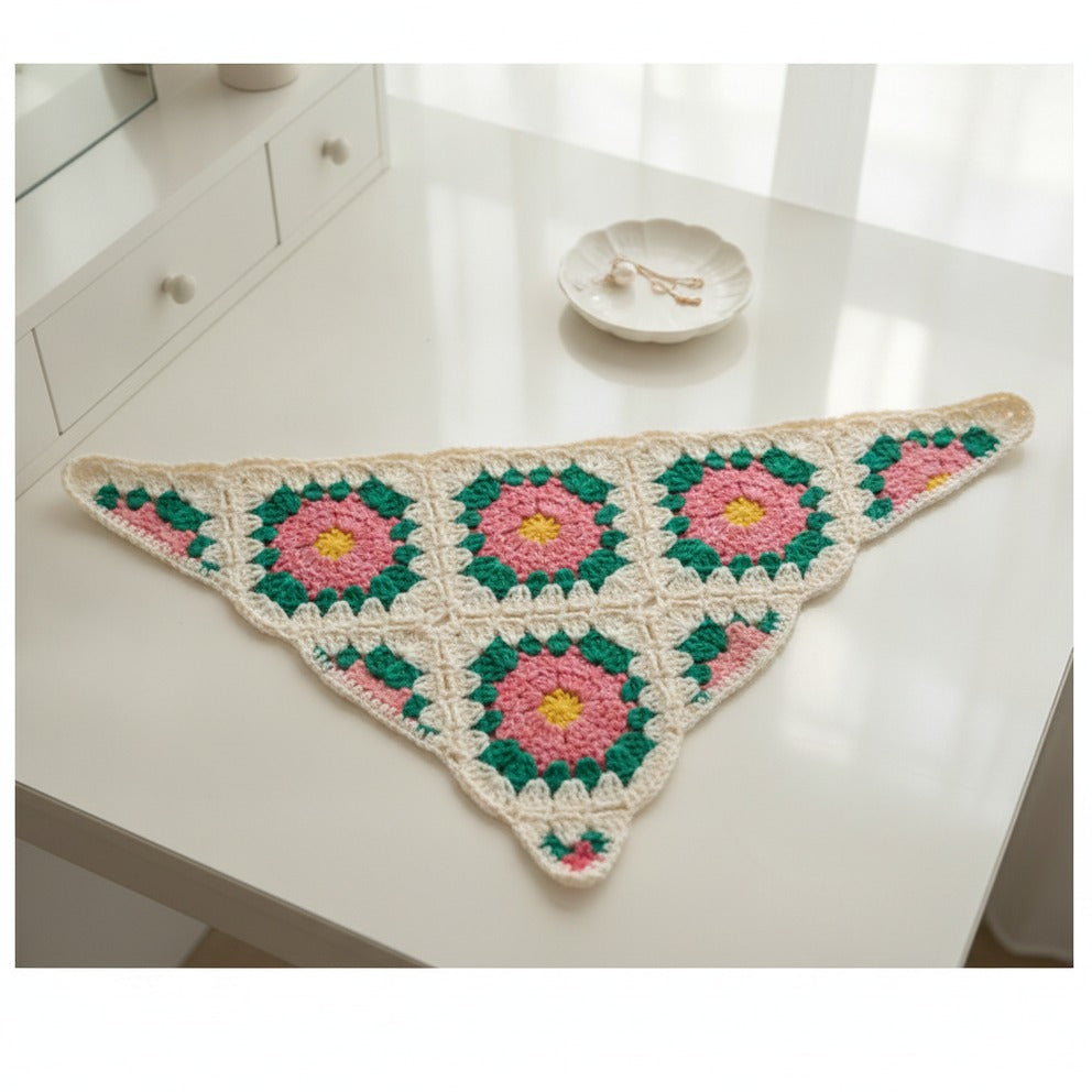 Embroidered Floral Mini Bonnet Headwrap - Type B