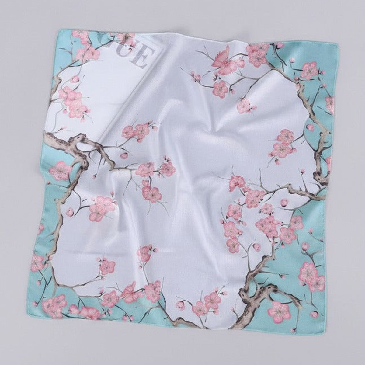 Delicate Floral Square Scarf - Cream Floral Alt