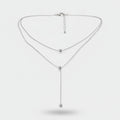 Layered Silver Ball Chain Necklace – jewelry (view 1)