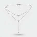 Layered Silver Ball Chain Necklace – jewelry (view 1)