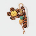 Leopard Print Flower Smiley Acrylic Keyring Charm – novelty & toys (view 1)