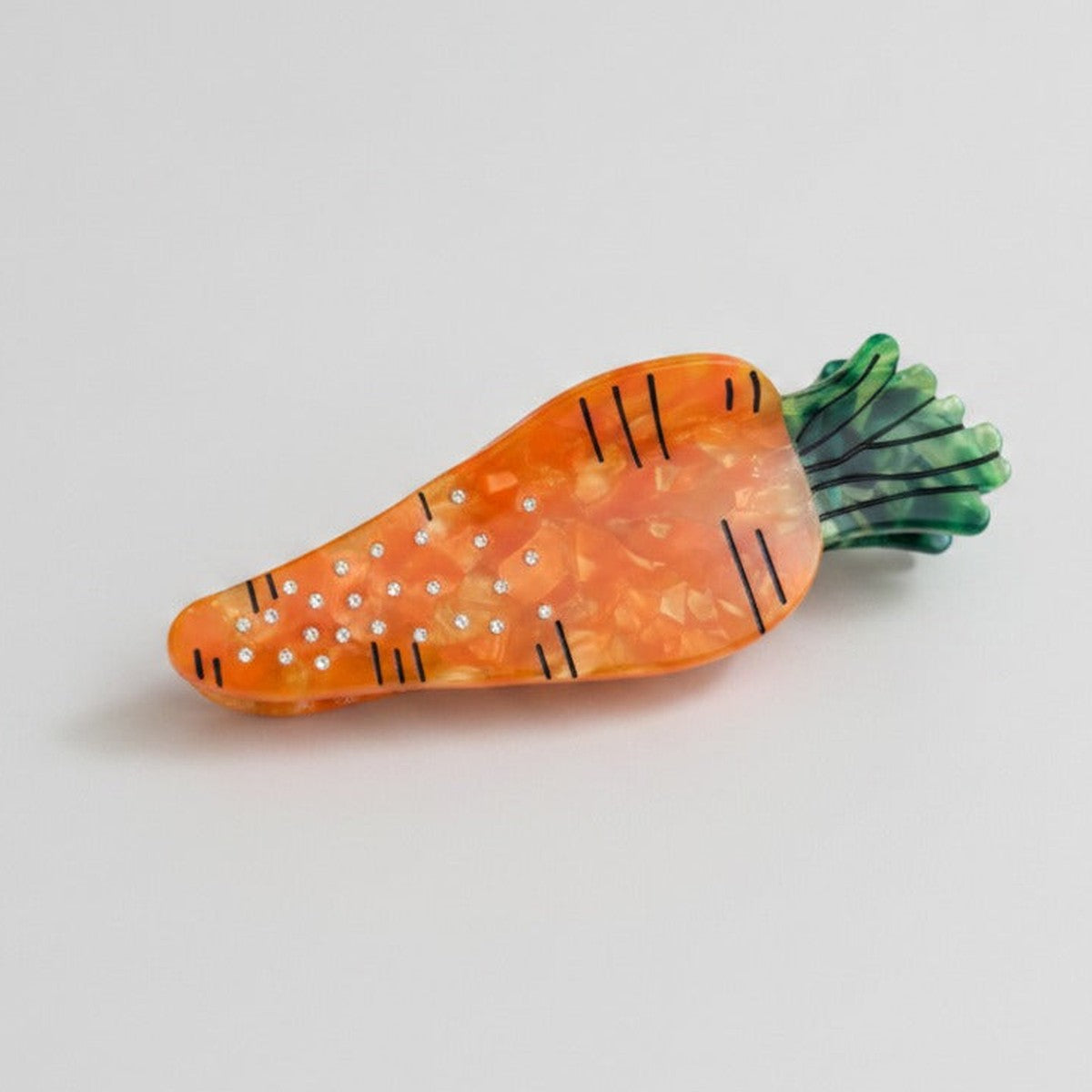 Carrot Shaped Hair Claw Clip - Orange