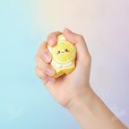 Toast Squishy Charm - Green Grape Cream Toast - squeeze in hand