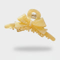 Pale Yellow Bow Hair Claw Clip – hair accessories (view 1)