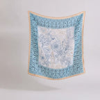 Botanical Border Silk Scarf - Mauve