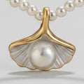 Pearl Shell Pendant Beaded Necklace Gold – jewelry (view 1)