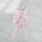 Celestial Bow Bag Charm - Pink Polka Dot