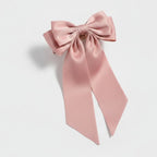 Leopard Bow Hair Claw - Pink