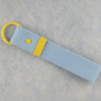 Fabric Keychain DIY Set - Blue / Yellow Buckle