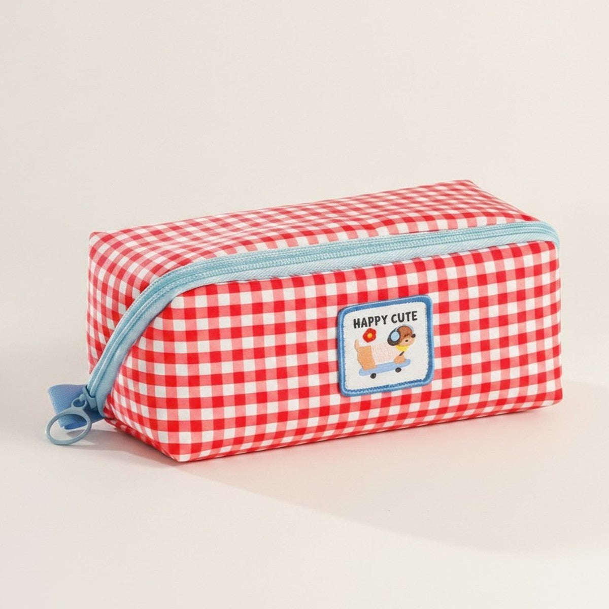 Gingham Pattern Pencil Pouch – stationery (view 1)