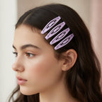 Minimalist BB Hair Clip Set Purple