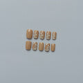 Delicate Floral Press-On Nail Set - Nude Floral