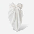 Oversized Bow Hair Claw - White