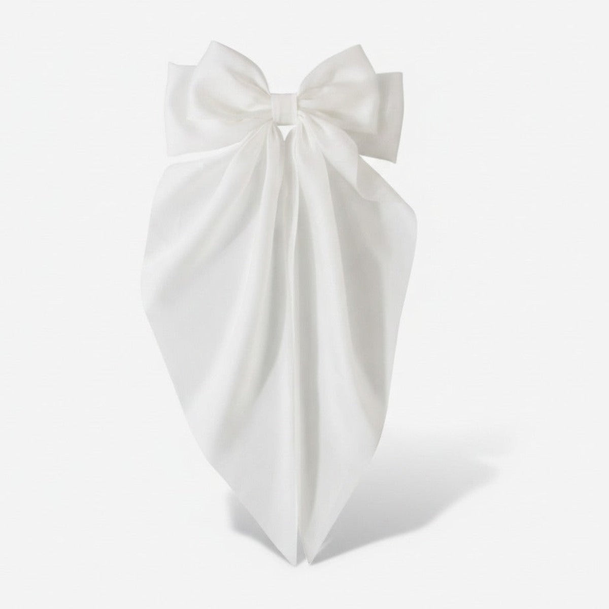 Oversized Bow Hair Claw - White