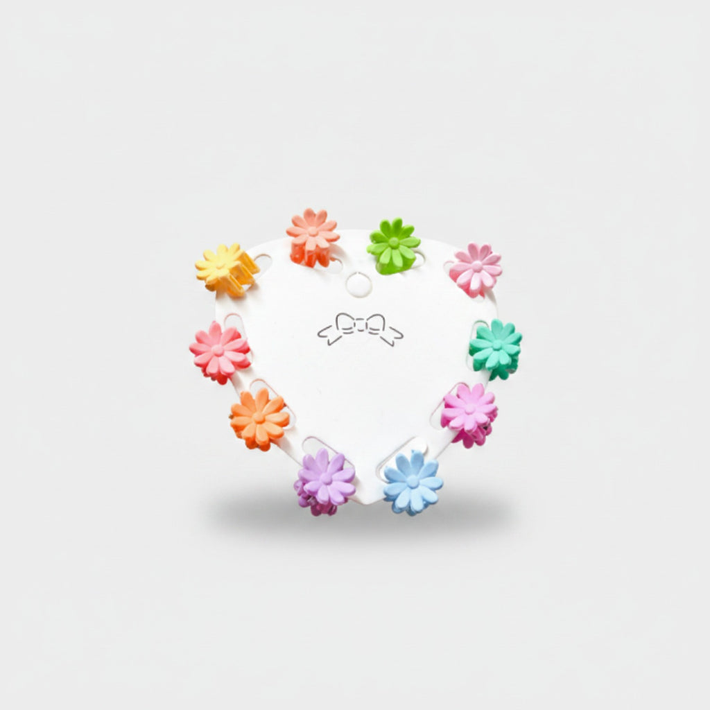 Blue Flower Hair Clips Set Daisy