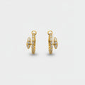 Sparkly Gold Huggie Hoop Earrings Gold