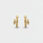 Sparkly Gold Huggie Hoop Earrings Gold
