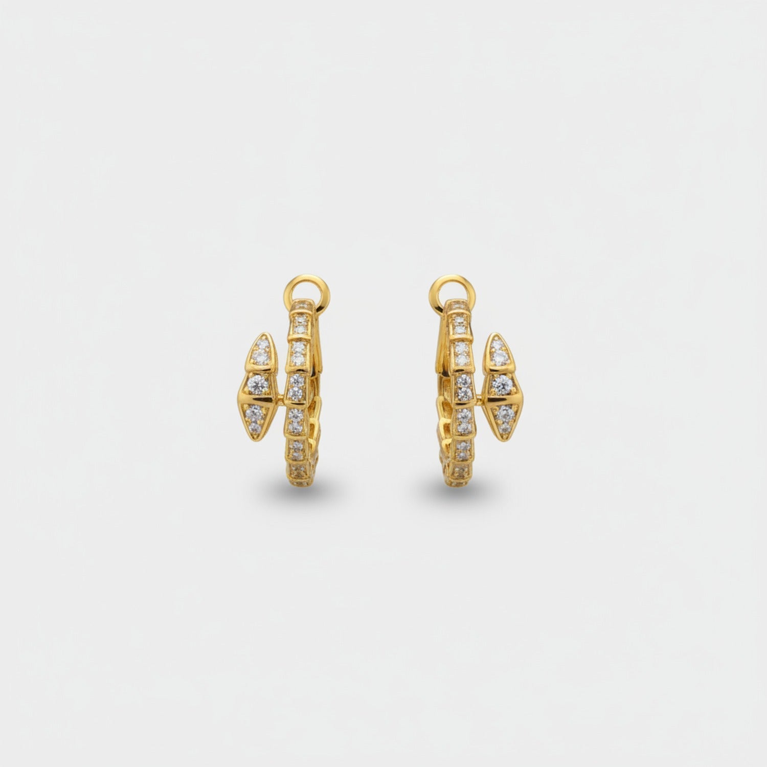 Sparkly Gold Huggie Hoop Earrings Gold