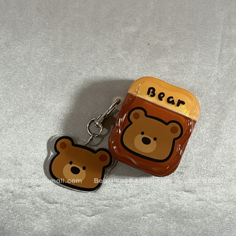 Bear Honey Pot AirPods Case - Brown (for AirPods 4)