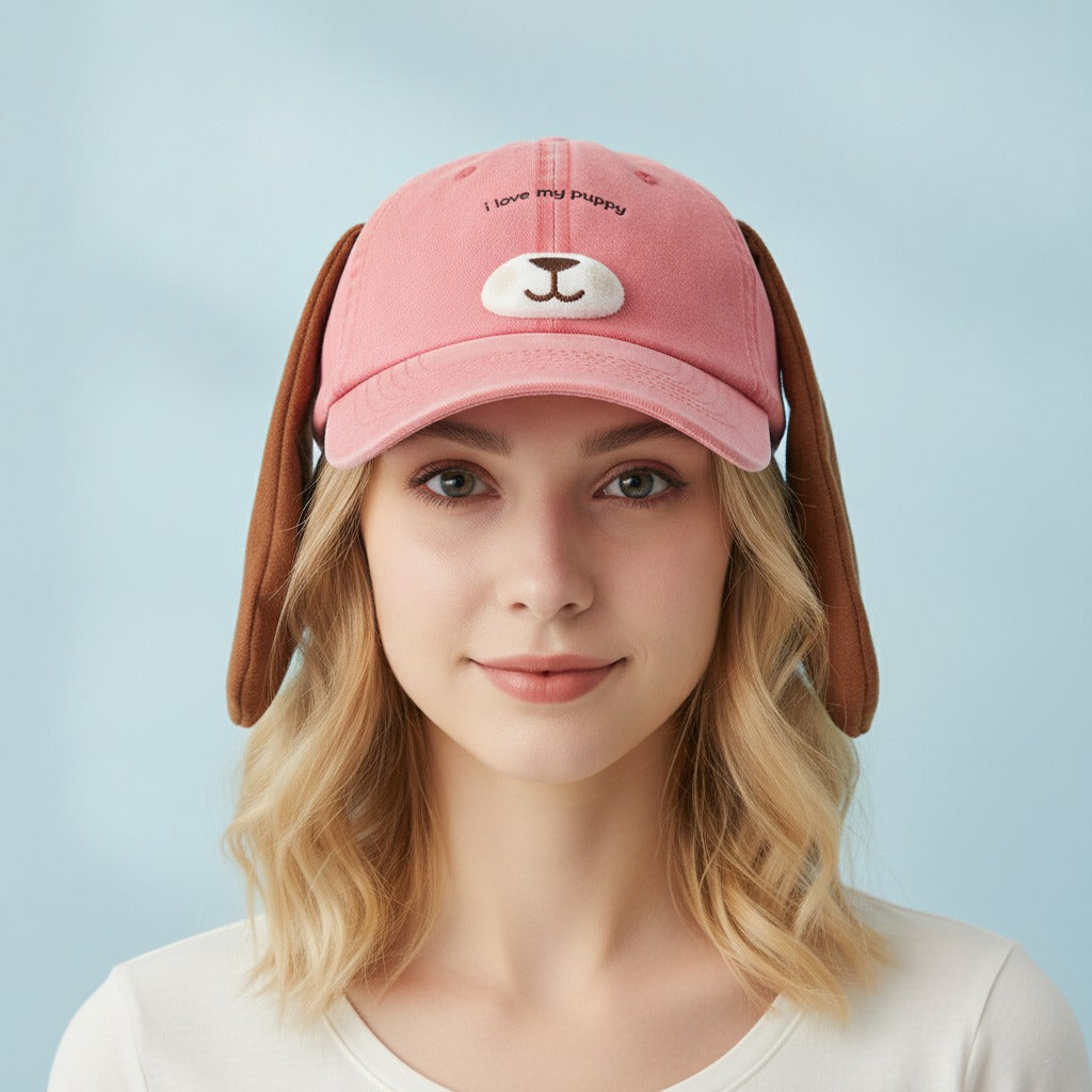 Puppy Ears Baseball Cap - Pink