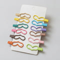 Colorful Heart Hair Clips Set Rainbow – hair accessories (view 1)