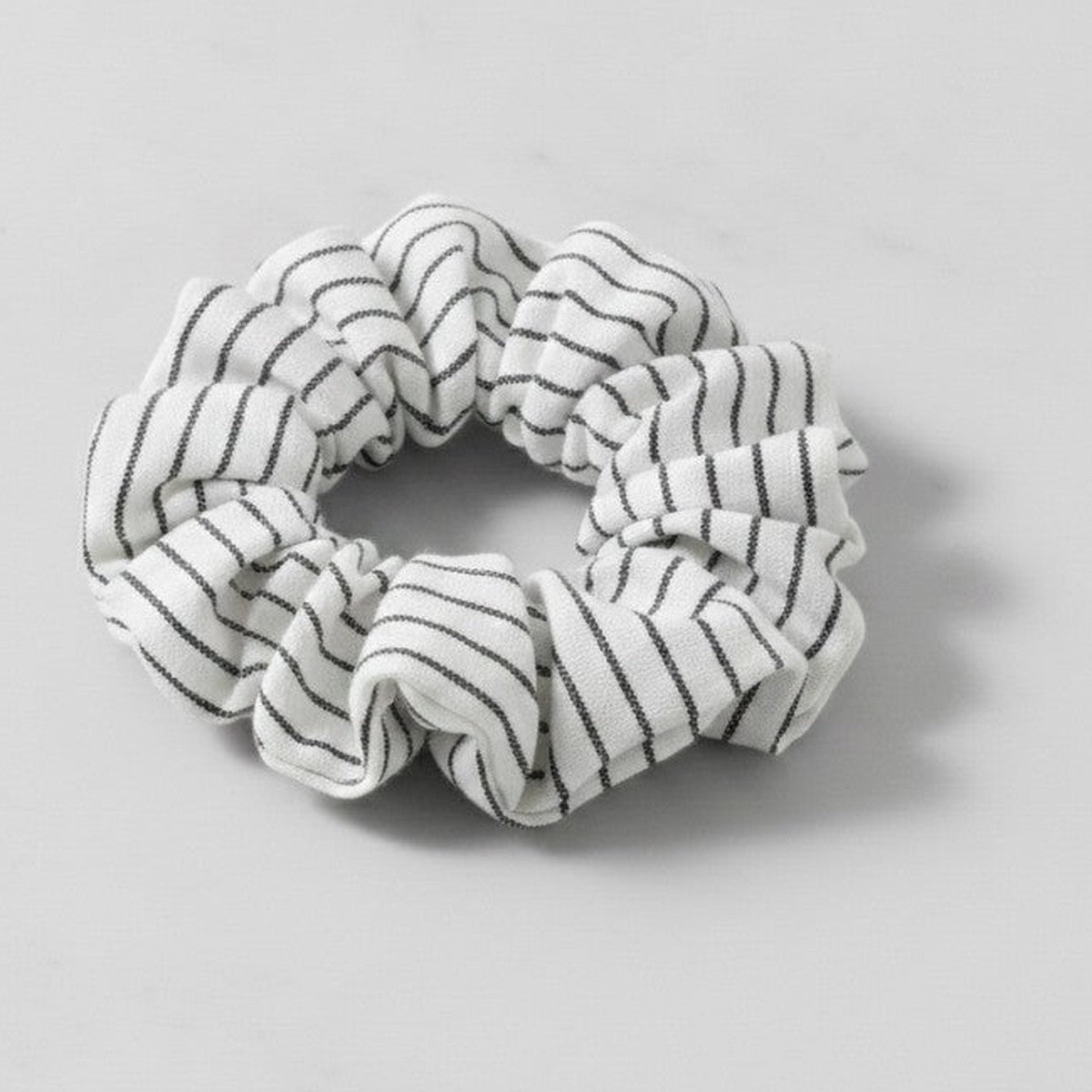 Zebra Striped Ruched Scrunchie Hair Tie – hair accessories (view 1)