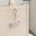 Mini Mechanical Keyboard Keychain - Pink