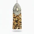 Ornate Tassel Dangle Earrings - Leopard Print