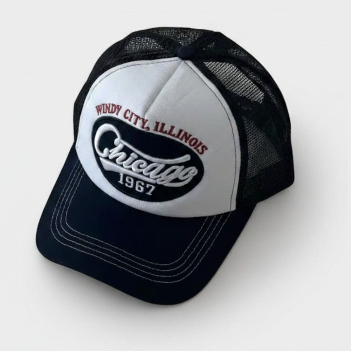 Chicago Windy City Trucker Cap - Navy Blue – apparel accessories (view 1)