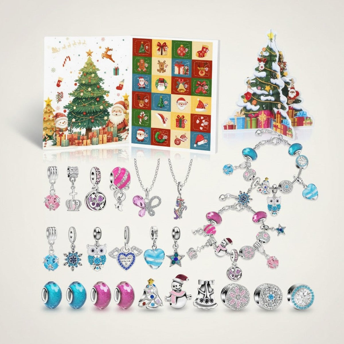 Christmas Advent Calendar Jewelry Set with Tree (view 1)