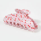Pink Floral Beaded Hair Claw Clip – hair accessories (view 1)