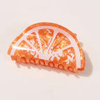 Orange Translucent Citrus Slice Hair Claw – hair accessories (view 1)