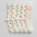 Cream Polka Dot Crew Socks – apparel accessories (view 1)