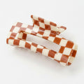 Hair Claw Clip - Camel Check 10.5cm – hair accessories (view 1)
