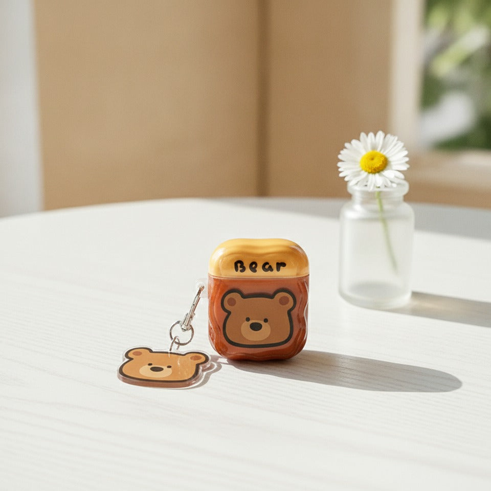 Bear Honey Pot AirPods Case - Brown (for AirPods Pro 2)