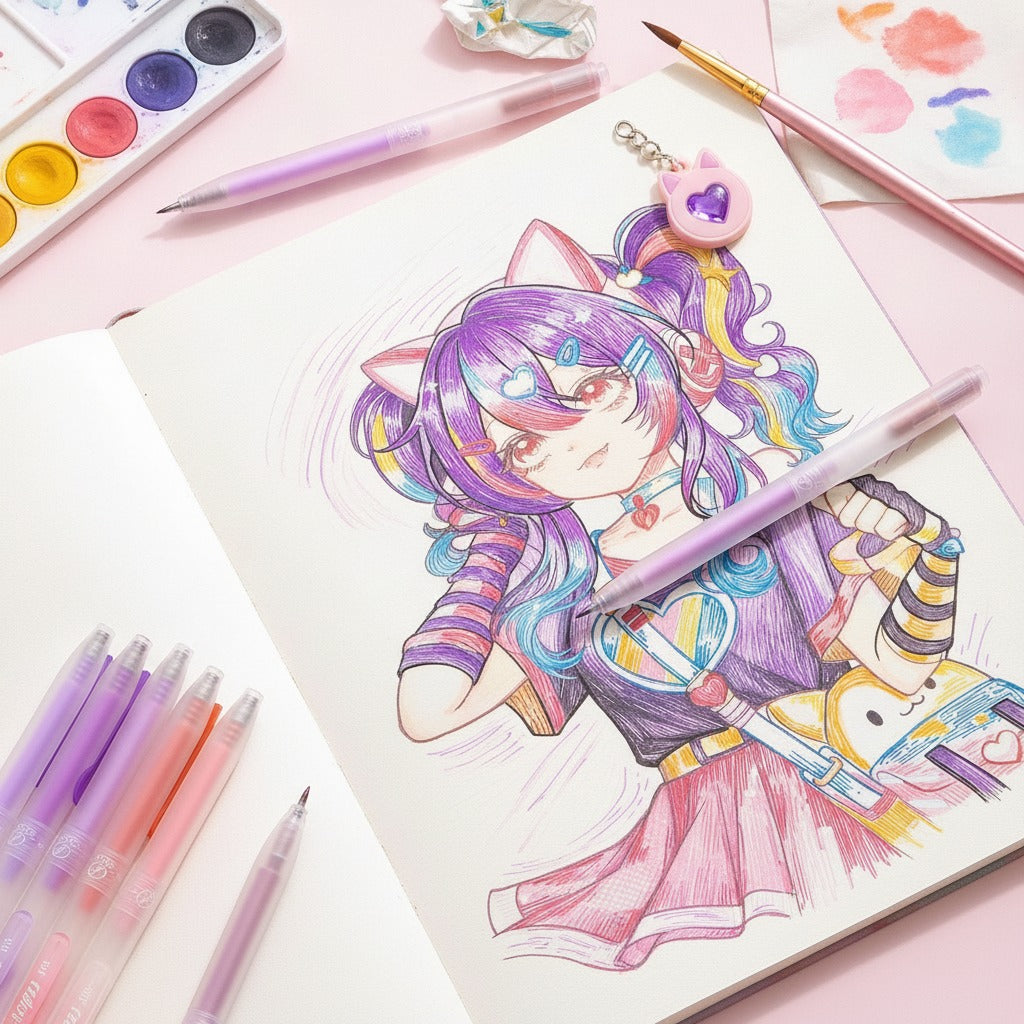 Colorful Acrylic Gel Pen Set - Type 1