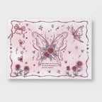 Butterfly Flower Pink Stationery Notepad Set (view 1)