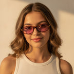 Tortoiseshell Oval Sunglasses Tortoiseshell & Rose Tint