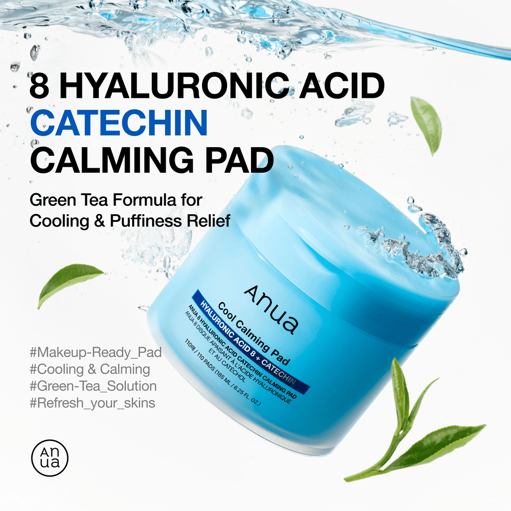 ANUA 8 Hyaluronic Acid Catechin Calming Pad (110 Pads / 185ml)
