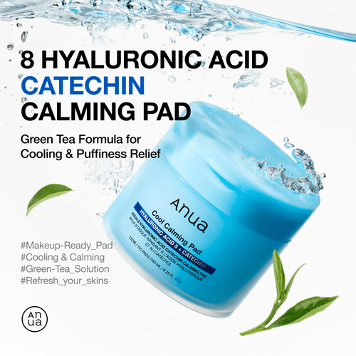 ANUA 8 Hyaluronic Acid Catechin Calming Pad (110 Pads / 185ml)