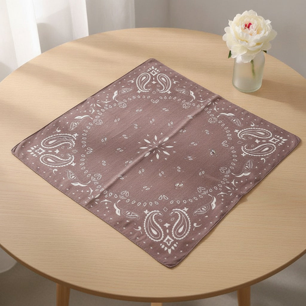 Classic Bandana Wrap Scarf - Cream