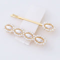 Pearl Beaded Gold Hair Clips Set – hair accessories (view 1)