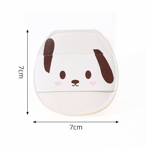 Animal-skin-feel PU leather powder puff - Type 2