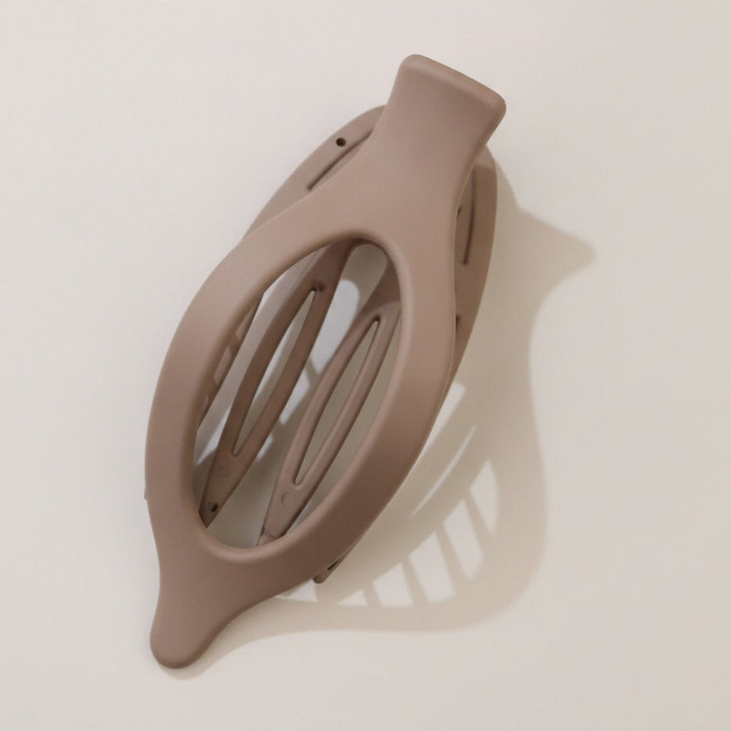 Matte Pointed Hair Claw Clip - Warm Taupe