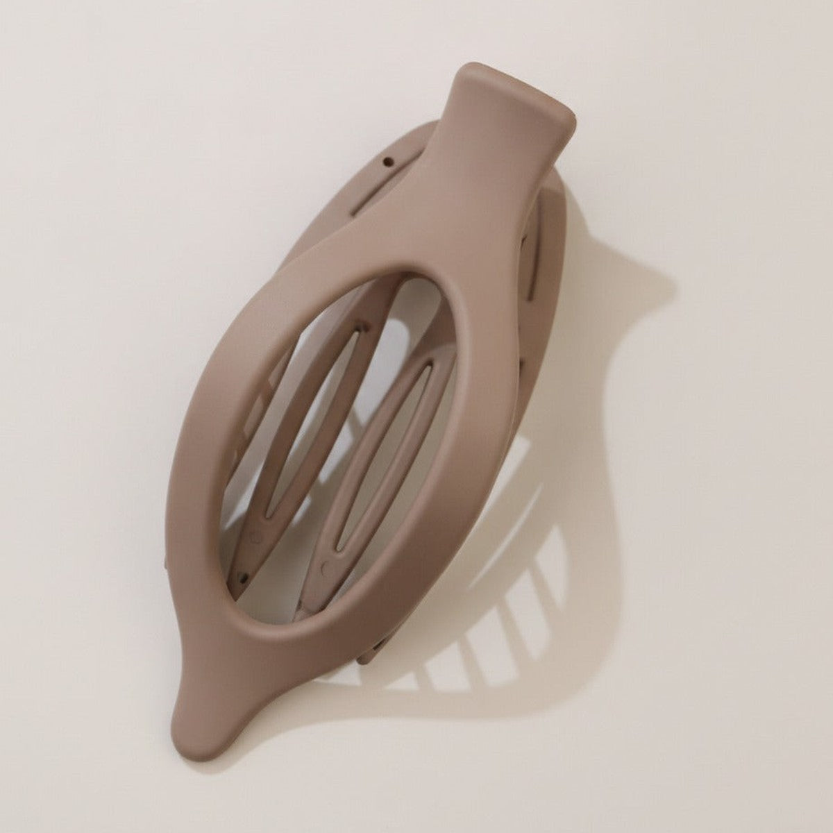 Matte Pointed Hair Claw Clip - Warm Taupe