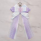 Snowflake Bow Bag Charm - Purple