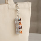 Tiny Donut Keychain - Clear Bear