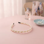 Pearl Twisted Headband - Gold Pearl